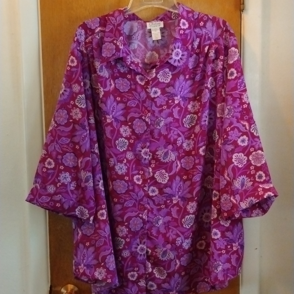Chelsea Studio Buttoned Sz.4X Blouse Shirt Tunic Style